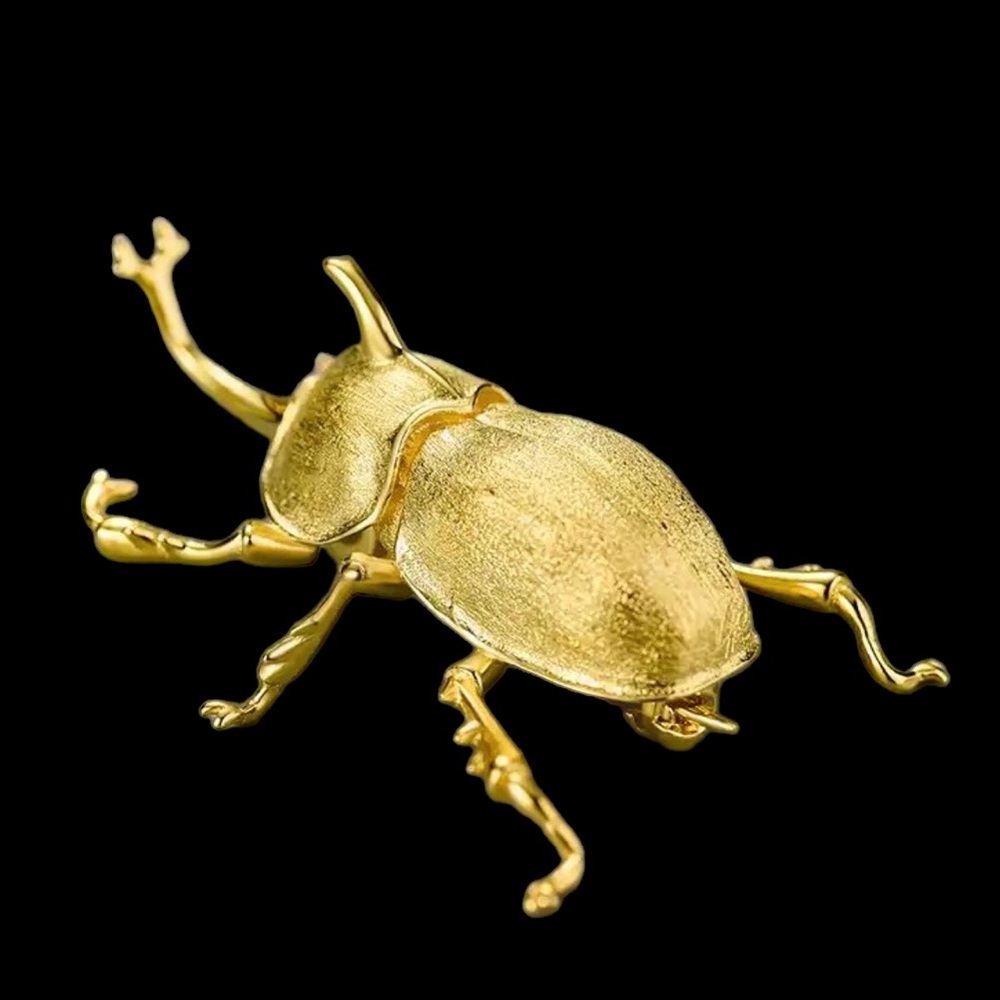 Artisan Handmade 925 Silver Trypoxylus Dichotomus Brooch - Picture 5 of 6